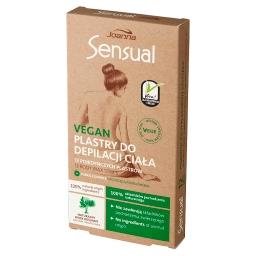 Sensual Vegan Plastry do depilacji ciała 12 sztuk + Tubka z oliwką łagodzącą 10 ml