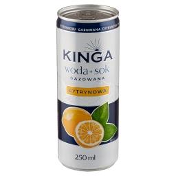 Kinga Napój woda + sok gazowana cytrynowa 250 ml