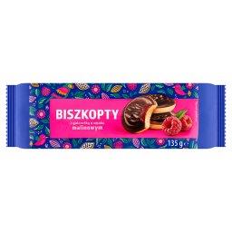 Biszkopty z galaretką o smaku malinowym 135 g