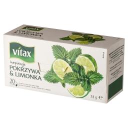 Inspiracje Herbatka ziołowo-owocowa aromatyzowana o smaku pokrzywy i limonki 33 g (20 x 1,65 g