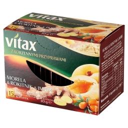 Herbatka owocowo-ziołowa aromatyzowana morela & rokitnik & imbir 30 g (15 x 2 g)