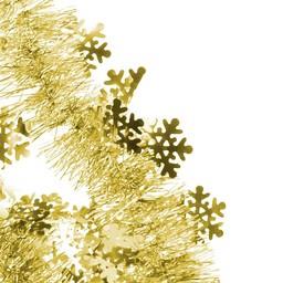 Łańcuch dekoracyjny - śnieżynki złoty