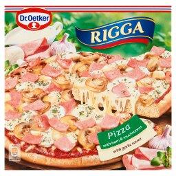 Rigga Pizza z szynką i pieczarkami z sosem czosnkowy...