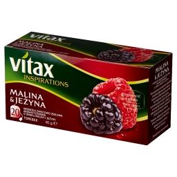 Inspirations Herbatka owocowo-ziołowa aromatyzowana o smaku maliny i jeżyny 40 g (20 x 2 g)
