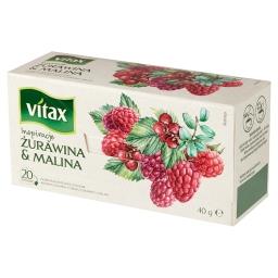 Inspiracje Herbatka owocowo-ziołowa aromatyzowana o smaku żurawiny i maliny 40 g (20 x 2 g)