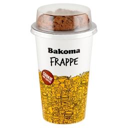 Frappe Napój mleczny kawowy z ciastkiem z kawałkami ...