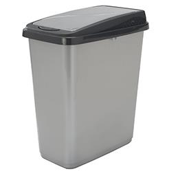 Pojemnik na śmieci Slim-Bin 10 l srebrny 29,5 x 17,5 x 34 cm