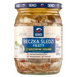 Beczka śledzi Filety z suszonymi ziołami 550 g