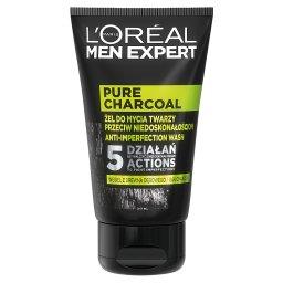 Men Expert Pure Charcoal Żel do mycia twarzy przeciw niedoskonałościom 100 ml