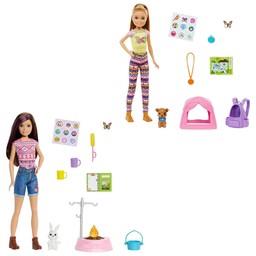 Barbie Kemping Siostra i zwierzątko Zestaw + lalka Asortyment