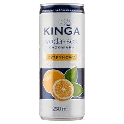 Kinga Napój woda + sok gazowana cytrynowa 250 ml