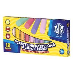 Plastelina Astra 12 kolorów pastelowa o zapachu limo...