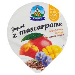 Jogurt z mascarpone brzoskwinia mango siemię lniane 130 g