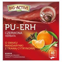 Pu-Erh Czerwona herbata o smaku mandarynki z trawą cytrynową 72 g (40 x 1,8 g)