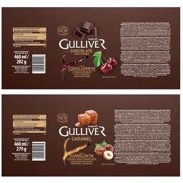 Lody Gulliver Premium 1 szt z mixu (czekoladowe z sosem, karmelowe z sosem) 2x3x0,46l