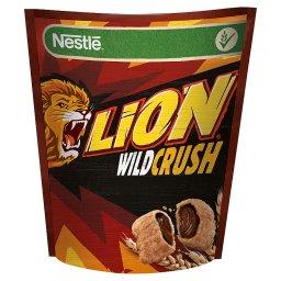 Lion WildCrush Chrupiące płatki z nadzieniem o smaku karmelowo-czekoladowym 350 g