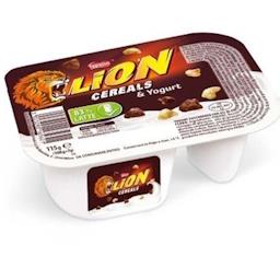 LION Jogurt naturalny z płatkami zbożowymi 120 g (113 g + 7 g)