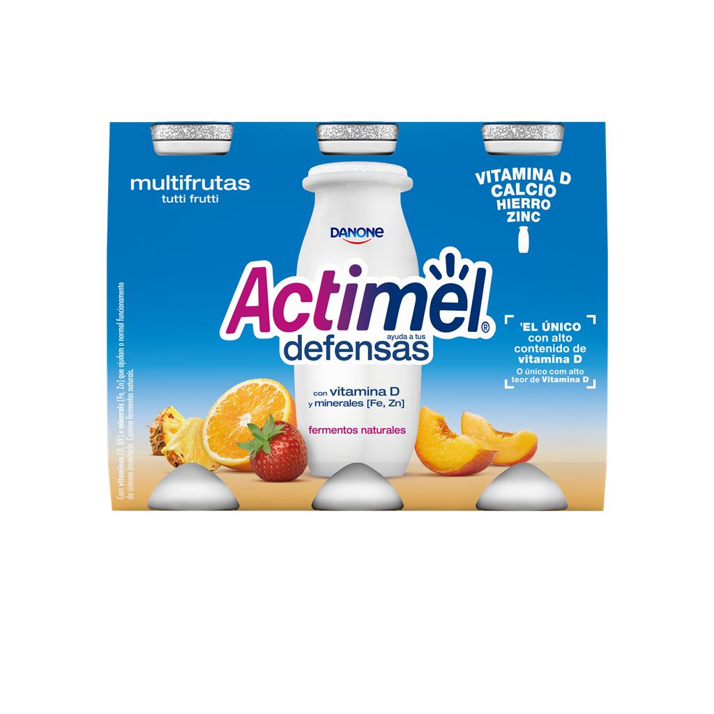 Actimel iogurte líquido tutti frutti, embalagem de 6 x 100g