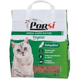 Areia para gatos biodegradável vegetal