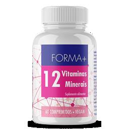 12 vitaminas e 12 minerais - frasco comprimido