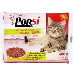 Comida húmida para gato carnes e legumes com molho