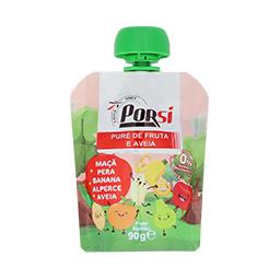 Saqueta puré de fruta e aveia