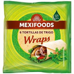6 tortilhas de farinha de trigo