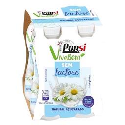 Iogurte liquido sem lactose natural açucarado