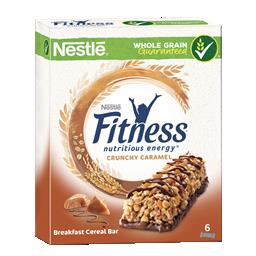 Barras de cereais fitness crunchy & caramelo