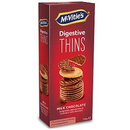 Mcvitie's digestive thins milk choc 150g
