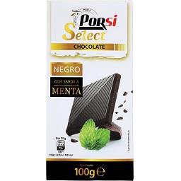 Tablete de chocolate negro com menta