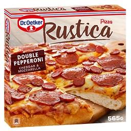 Pizza rústica double pepperoni cheddar & mozzarella