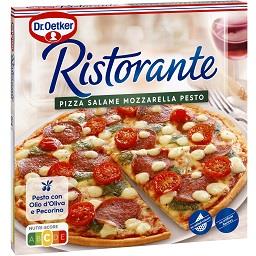 Pizza Salame Mozzarella Pesto