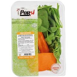 Legumes preparados para sopa de espinafres