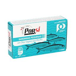 Sardinhas pequenas em óleo picante