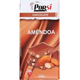 Tablete de chocolate de leite com amêndoas