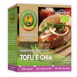 Hambúrguer proteico tofu chia vegan bio