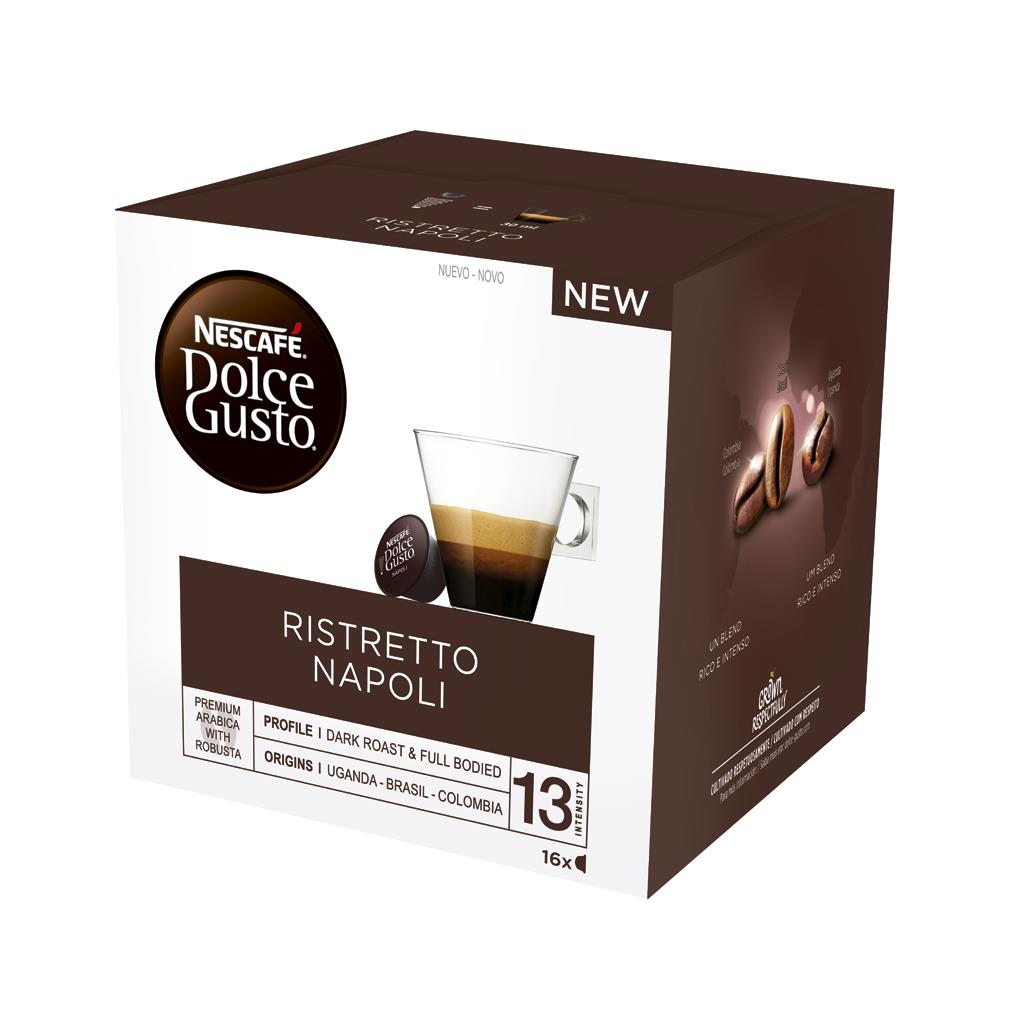 Café en cápsula ristretto napoli Dolce Gusto