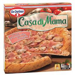 Pizza casa di mama, fiambre e cogumelos