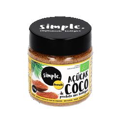 Açúcar de coco biológico dourado simple