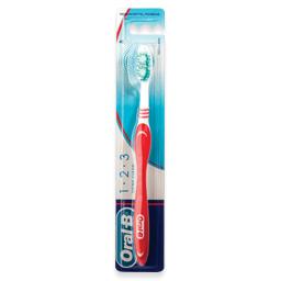 Escova de dentes 1 2 3, shiny clean, média