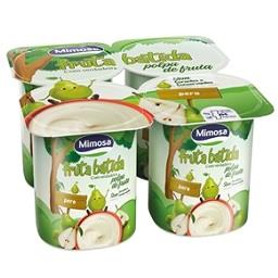 Iogurte fruta batida pera