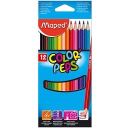 Lápis de cor peps longo, 12 unidades