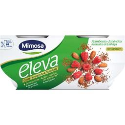 Iogurte eleva com fermentos naturais framboesa e amê...
