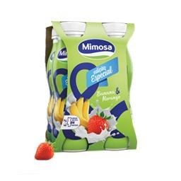 Iogurte líquido aroma a banana e morango