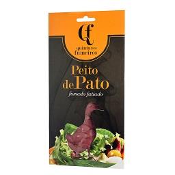Peito de pato fumado fatiado